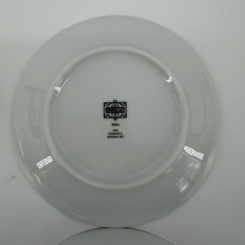 Set of 4 222 Fifth Natala Christmas Holiday Dessert Plates - Picture 8 of 11
